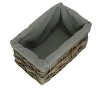 Red Hamper Grey Scandi Storage Basket With Grey Lining - Grey - Wicker - 1