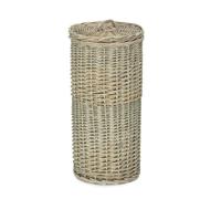 Red Hamper Grey Wash Round 3 Toilet Roll Holder