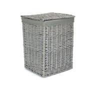 Red Hamper Grey Wash Square Laundry Basket with Grey Sage Lining | Size: Large Red Hamper Grey Large