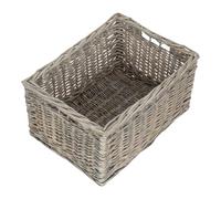 Red Hamper Grey Wash Unlined Willow Storage Baskets | Size: Medium Red Hamper Grey M