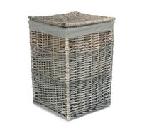 Red Hamper H022Gry/1 Small Antique Wash Square Laundry Basket With Grey Sage Lining