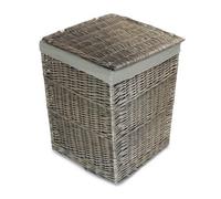 Red Hamper H022Gry/2 Large Antique Wash Square Laundry Basket With Grey Sage Lining