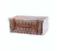 Red Hamper H032P/HOME Wicker 45cm Provence Standard Empty Picnic Basket in White Red Hamper White