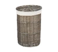Red Hamper H035 1 Wicker Small Antique Wash Round Laundry Basket