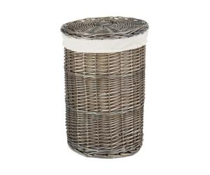 Red Hamper H035 1 Wicker Small Antique Wash Round Laundry Basket