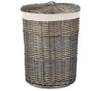 Red Hamper H035 2 Wicker Large Antique Wash Round Laundry Basket