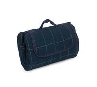 Red Hamper H086 Polyester Luxury Blue Tweed Picnic Blanket