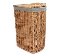 Red Hamper H096GRY/2 Large Light Steamed Corner Linen Basket with Grey Sage Lining