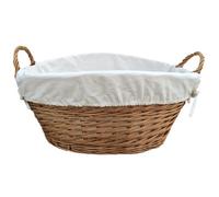 Red Hamper H098W Wicker Light Steamed Laundry Baskets With White Lining