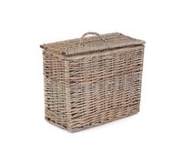 Red Hamper H119 Wicker Rectangular Toilet Tidy Lidded Basket