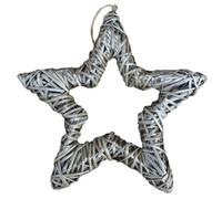 Red Hamper H137 Wicker Antique Wash Open Star Christmas Decoration