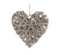 Red Hamper H150M Wicker Medium Full Antique Wash Heart