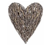 Red Hamper H178L Wicker Large Rustic Willow Heart Decor
