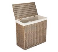 Red Hamper H187 Wicker Rectangular Partition Laundry Basket