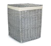 Red Hamper H198W/2 Grey Wash Square Laundry Basket With White Lining