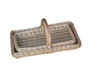 Red Hamper Jmv30/home Wicker Set Of 2 Lincolnshire Garden Trugs