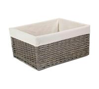 Red Hamper Jumbo Antique Wash Wicker Storage Basket - White