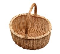 Red Hamper Jumbo Buff Hollander Wicker Shopping Basket