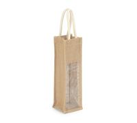 Red Hamper Jute Bottle Carrying Bag - One Bottle