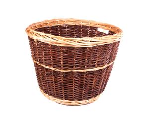 Red Hamper L001/home Wicker Round Rustic Log Basket