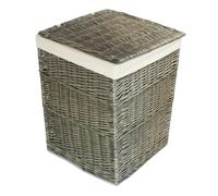 Red Hamper Large Antique Wash Wicker Square Laundry Basket