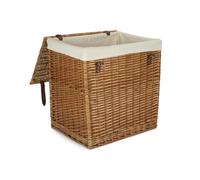 Red Hamper Large Boutique Double Steamed Wash Storage Laundry Basket with Lining