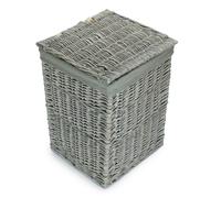Red Hamper Large Grey Wash Square Laundry Basket with Grey Sage Lining
