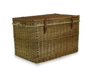 Red Hamper Large Light Steamed Wicker Storage Basket - Unlined