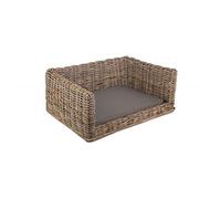 Red Hamper Large Luxury Rattan Dog Sofa Bed, L