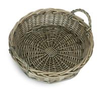Red Hamper Large Round Antique Wash Display Wicker Tray