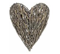 Red Hamper Large Rustic Willow Heart Decor