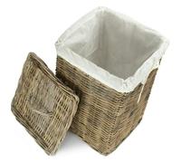 Red Hamper Large Square Rattan Laundry Basket