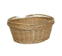Red Hamper Large Swing Handle Wicker Shopping Basket - Brown