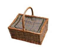 Red Hamper Large Triple Weave Butchers Wicker Picnic Basket with Fitted Cooler - Large