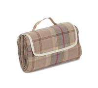 Red Hamper Lavender Polyester Fleece Tartan Picnic Blanket