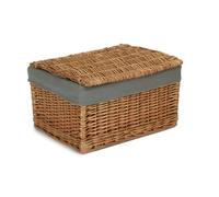 Red Hamper Light Steamed Cotton Lined Storage Basket - Medium