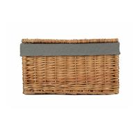 Red Hamper Light Steamed Cotton Lined Storage Basket - Small