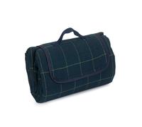 Red Hamper Luxury Blue Tweed Picnic Blanket
