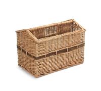 Red Hamper Magazine Rack Basket, Wicker, Brown, 28 x 38 x 25 cm