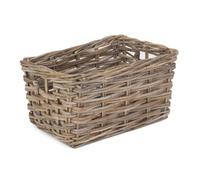 Red Hamper RA002/2 Rattan Medium Rectangular Grey Rattan Storage Basket