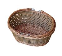 Red Hamper Oval Wicker Swing Handle Shopping Basket