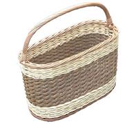 Red Hamper Picnic Shopping Basket, Wicker, Brown, 23 x 46 x 28 cm