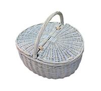 Red Hamper Pr011/home Wicker Provence Double Lidded Empty Picnic Basket