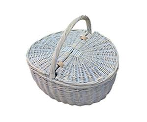 Red Hamper Pr011/home Wicker Provence Double Lidded Empty Picnic Basket