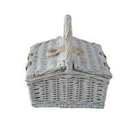 Red Hamper Pr016/home Wicker Provence Mini Farmhouse Empty Picnic Basket