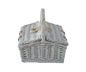 Red Hamper Pr016/home Wicker Provence Mini Farmhouse Empty Picnic Basket