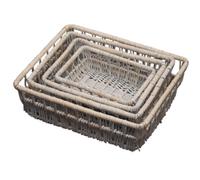 Red Hamper Pr036/home Wicker Set Of 4 Provence Shallow Storage Baskets