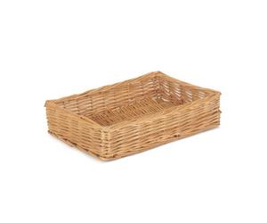 Red Hamper Pt049 Wicker Medium Straight Sided Rectangular Tray