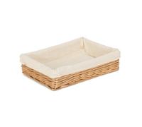 Red Hamper Pt049L Wicker Medium Lined Straight-Sided Rectangular Tray
