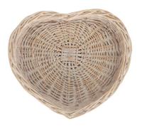 Red Hamper Pt073 Wicker Small White Wash Heart Shaped Tray